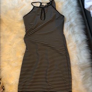 Black and white stripped dress